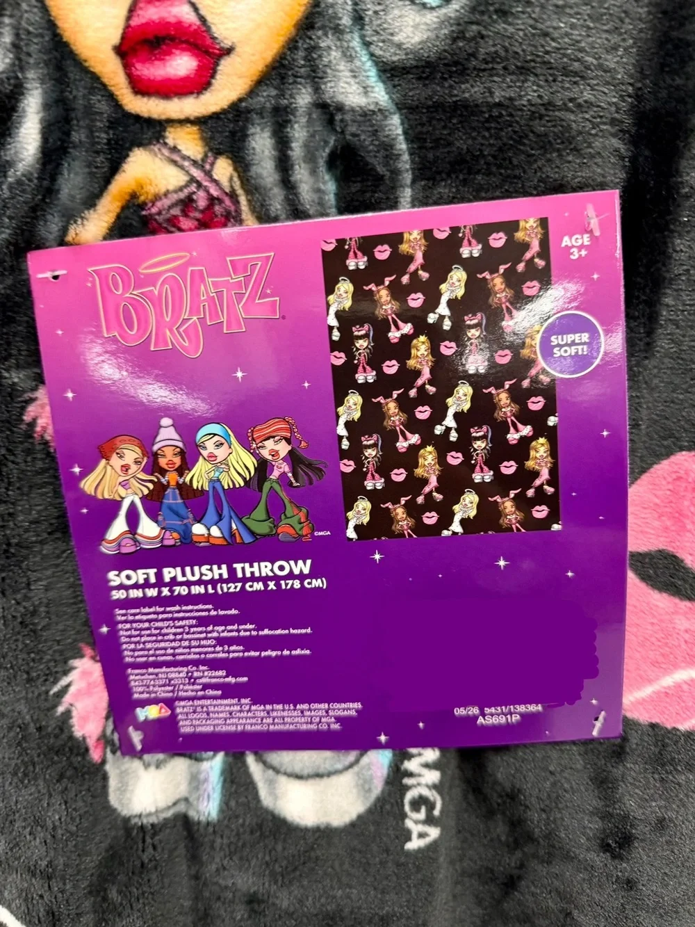 NEW RELEASE Bratz halloween plush blanket throw